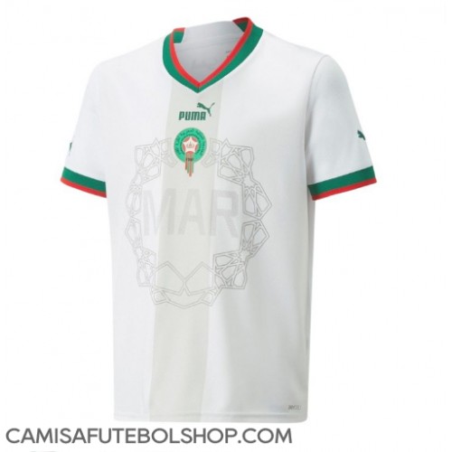 Camisa de time de futebol Marrocos Replicas 2º Equipamento Mundo 2022 Manga Curta